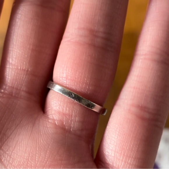 Antique 1920s Hematite and Marcasite Sterling Ring - Picture 8 of 8